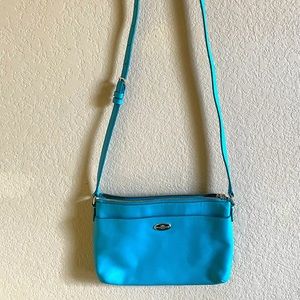 Coach crossbody- beautiful turquoise color!